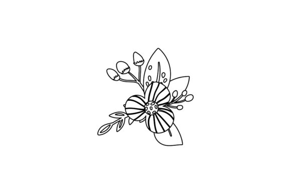 Flora Flowers Art Line Style Graphics Freebies Review