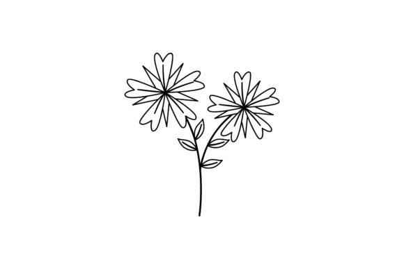 Flowers Art Nature Line Style Graphics Freebies