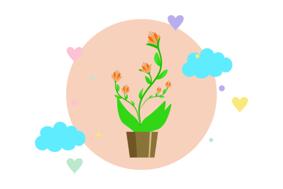 Flowers Beauty Garden Circle Cloud Graphics and Illustrations Review
