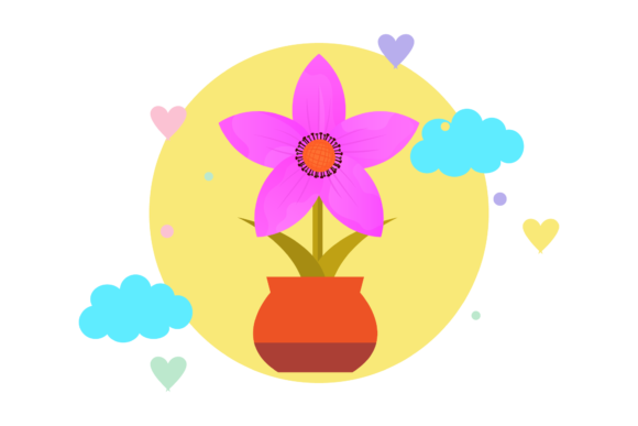 Flowers Beauty Spring Design Cloud Graphics and Illustrations