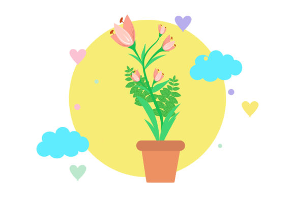 Flowers Lily Beauty Style Circle Style Graphics and Illustrations Review