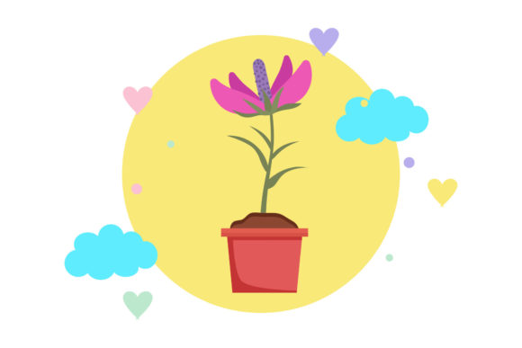 Flowers Pot Decorative Botanical Style Graphics and Illustrations Review