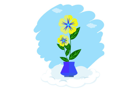Flowers Pot Summer Garden Cloud Style Graphics Freebies Review