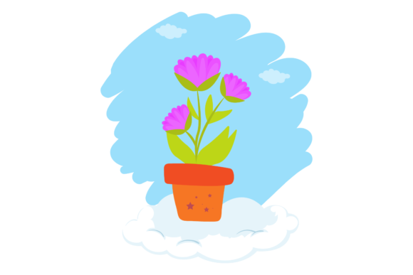 Flowers Summer Design Cloud Style Graphics and Illustrations Review