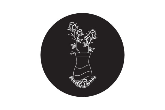 Rose Flowers Illustration Line Style Graphics and Freebies Review