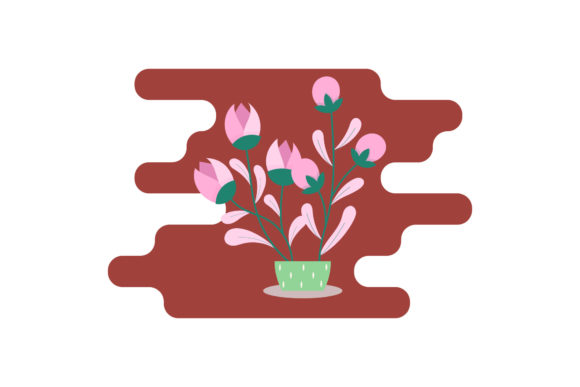 Soft Color Flowers Illustration Icon for Graphics and Illustrations